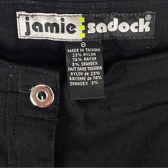 Jamie Sadock Capri Pant 8 Black Cropped Pant Golf Pickleball Hiking Performance - Picture 11 of 12